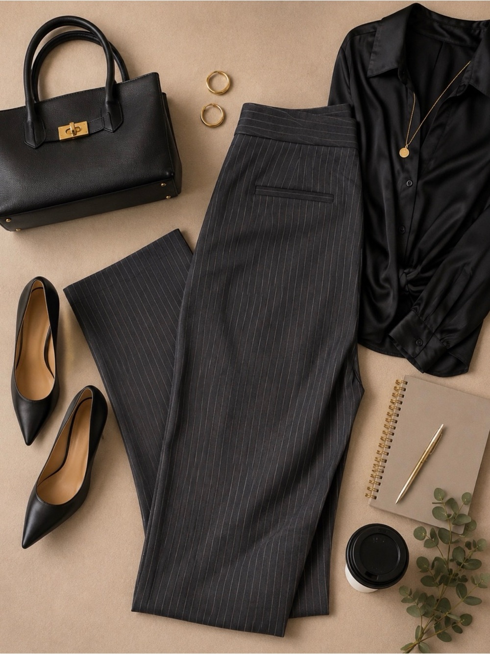 Pinstripe Palazzo Pants